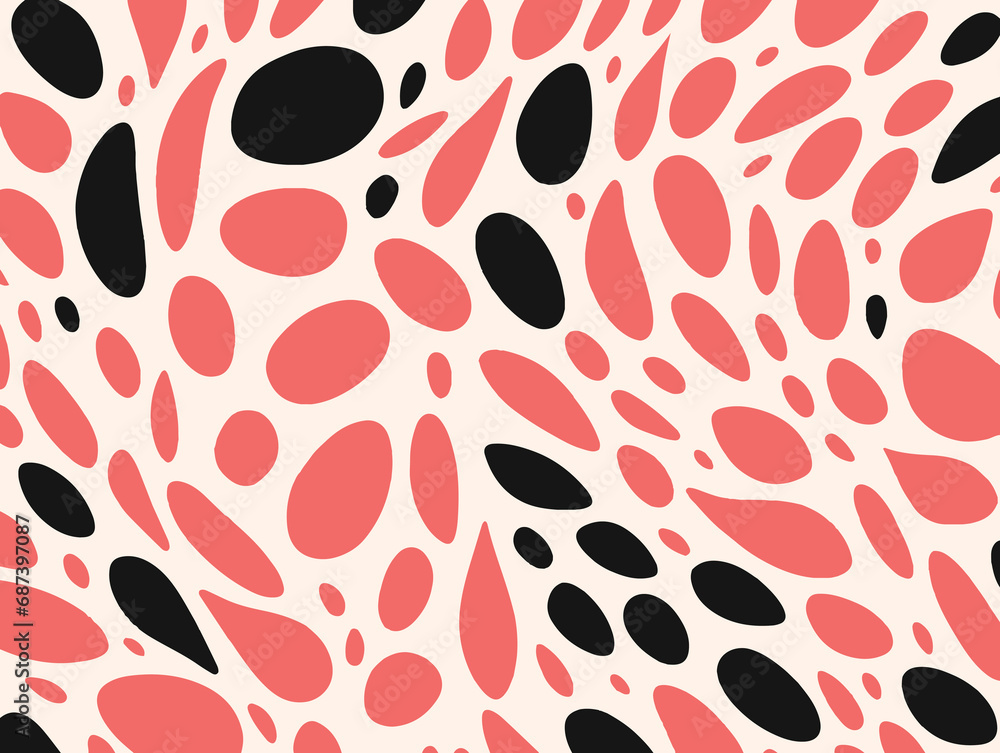Poster seamless leopard pattern vector background design