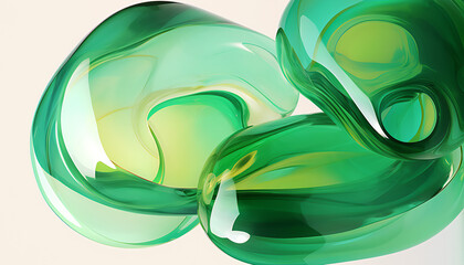 green 3d glass abstract background wallpaper