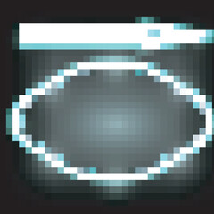 Retro billboard or blank arrow signboard that glows in the dark of night