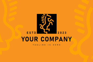 Horse standing logo