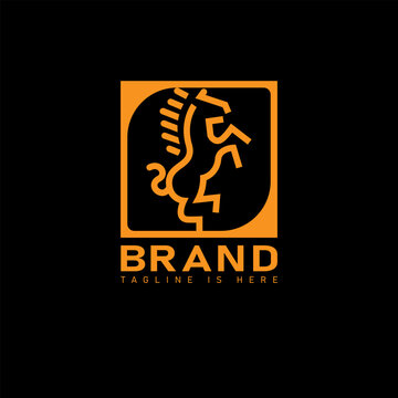 Horse standing logo