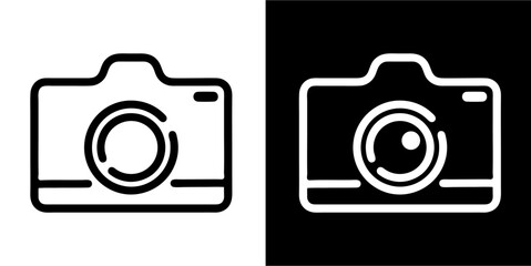 Camera image, photo, photography icon. Common Material Design. Business icon. Black icon. Black logo. Line icon.