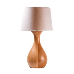 front view of Scandinavian Style table lamp isolated on a white transparent background