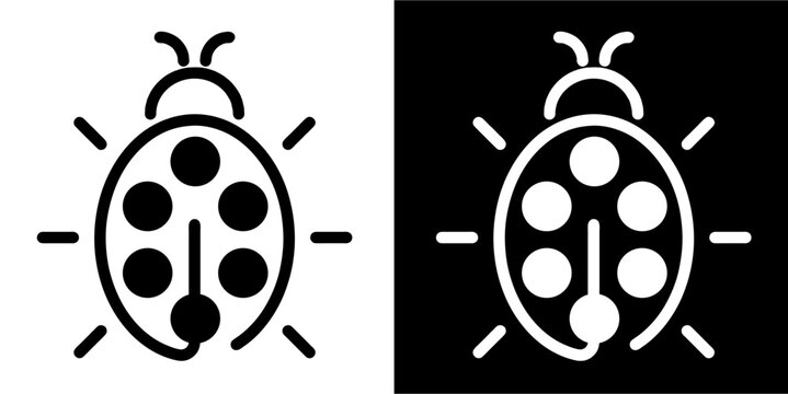 Bug, insect, beetle icon. Common Material Design. Business icon. Black icon. Black logo. Line icon.