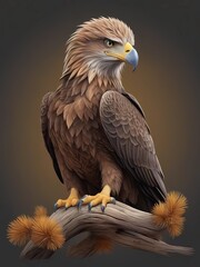 Fototapeta premium bald eagle on a branch