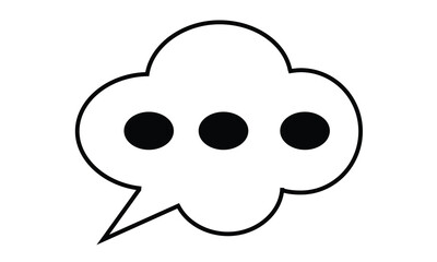 Vector message icon on white background