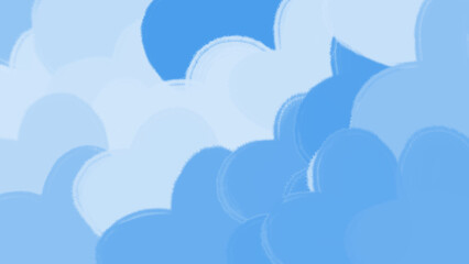 青いハートいっぱいのイラスト背景