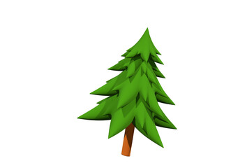 christmas tree isolated on white