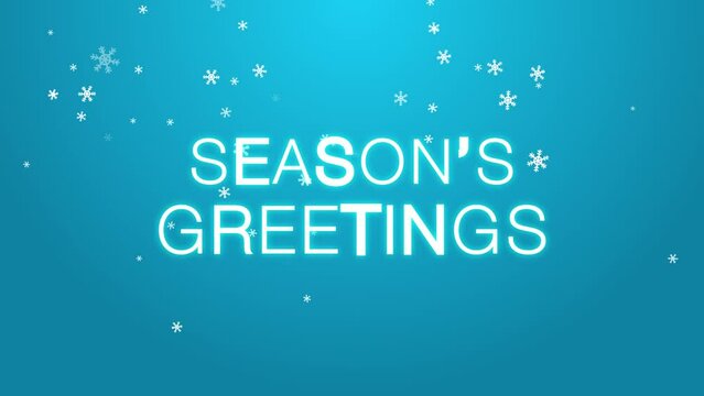 Season's greetings animated card, holiday greetings card