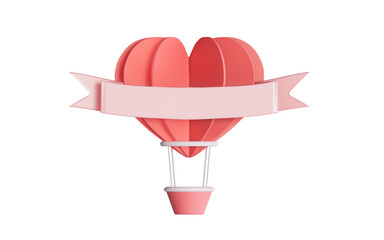 Valentine's Day festival with hearts and text space