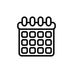 calendar icon simple vector editable