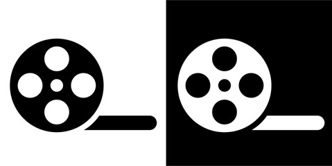 Media, Film, Movie, Multimedia, Reel, Video Icon. Common Material Design. Business icon. Black icon. Black logo. Line icon.