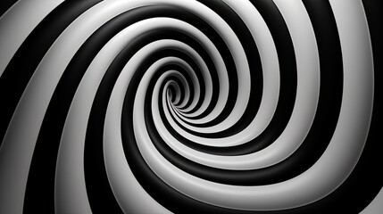 Black and white spiral illusion. Generative AI