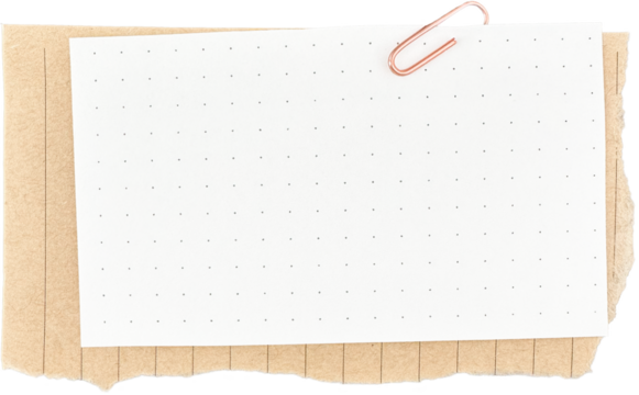 White & Craft Paper With Paper Clip