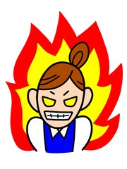 怒るオフィスレディ