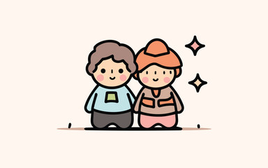 Illustration of friends