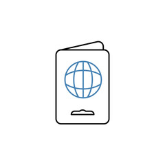 Passport concept line icon. Simple element illustration.Passport concept outline symbol design.