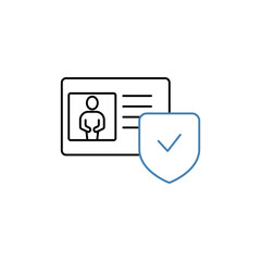 protection concept line icon. Simple element illustration.protection concept outline symbol design.