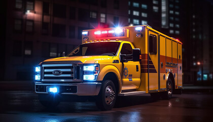 Fototapeta premium Ambulance Services, Provide emergency medical transportation
