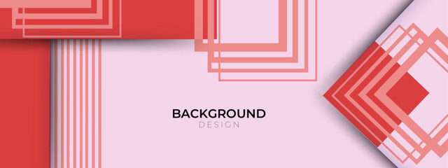 Soft color red geometry creative shape background. Modern and trendy minimal geometry composition. Vector illustration.