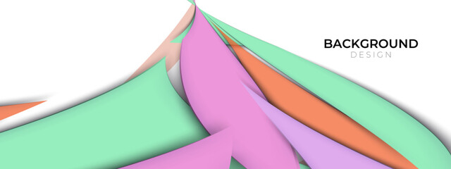 Abstract geometric green, pink, purple, pastel colors, active lines background. Vector illustration.