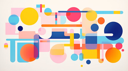 illustration of a set of abstract geometric background