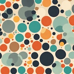 Fototapeta premium Playful polka dot pattern - 1