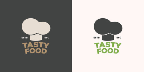 Cooking Logo and Label for Design Menu Restaurant or Cafe Vector Illustration