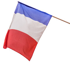 drapeau français sur fond blanc  - obrazy, fototapety, plakaty