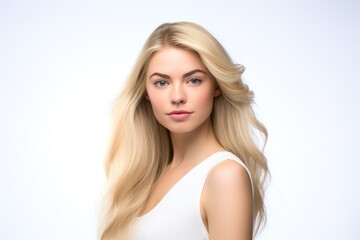 Naklejka premium ブロンドの美しい女性01