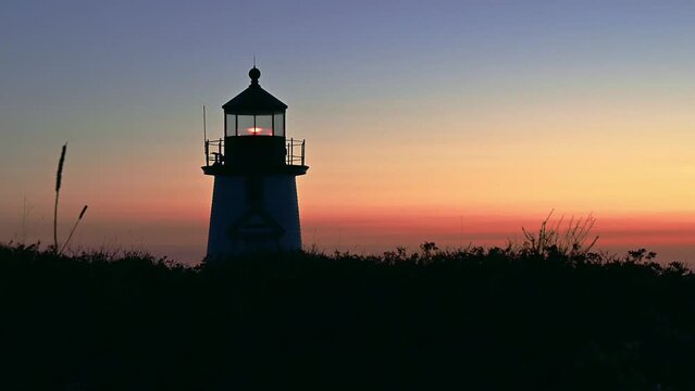 Sunrise at Brant Point Lighthouse, Nantucket Island, Massachusetts, USA