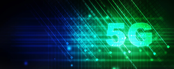 Obraz premium 2d rendering 5G Network 5G Connection 
