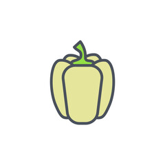 Vector sign of the paprika symbol isolated on a white background. icon color editable.