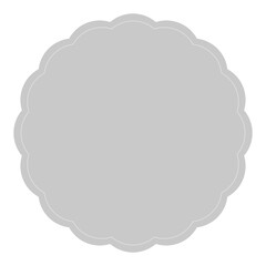 大人かわいいグレーなお花フレーム⭐︎PNG