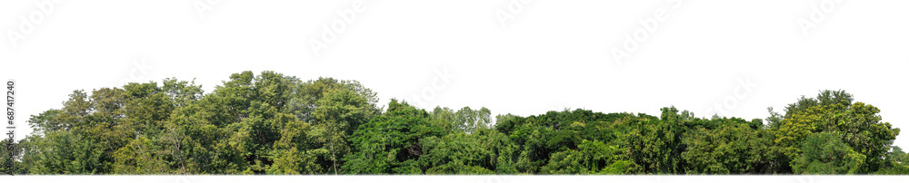 Aufkleber A group of rich green trees High resolution on transparent background.