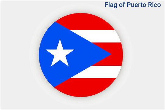 High detailed flag of Puerto Rico. National Puerto Rico flag. North America. 3D illustration.