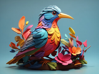 3D Bird Generated With AI