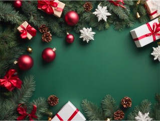 Merry Christmas banner with blank space background 