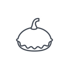 Vector sign of the pattypan squash symbol isolated on a white background. icon color editable.