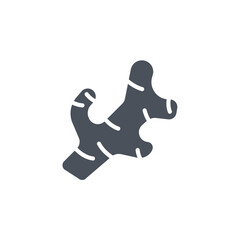 Vector sign of the ginger symbol isolated on a white background. icon color editable.