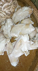 Fresh chicken meat, taken at close range