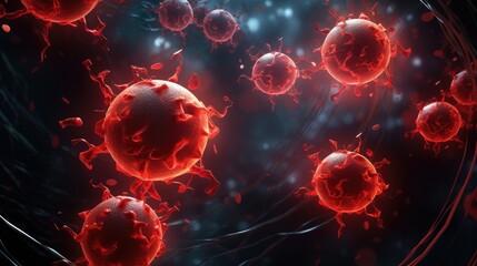 3D rendered Infographic depicting red cells such as blood cells.