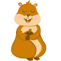 Naklejka premium Groundhog