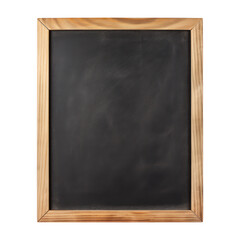 Blank blackboard in wooden frame isolated on transparent background,transparency 