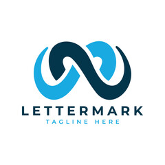 Fototapeta premium Letter mark monogram logo design modern and minimal concept
