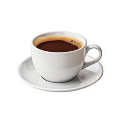 cup of coffee with coasters isolated on transparent background,transparency 