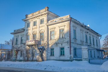 The main building of Timofey Chistov's estate (Opochininskaya Library). Myshkin, Yaroslavl region. Russia