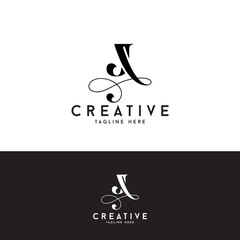 Letter J infinity logo premium and abstract concept