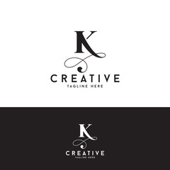 Letter K infinity logo premium and abstract concept