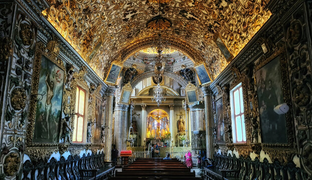 San Pedro church interior, Oaxaca, Mexico